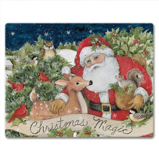 CounterArt Magic of the Holidays 3mm Tempered Glass Cutting Board 10” x 8” Manufactured in the USA