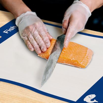 Cut N' Funnel Multi-Color Flexible Plastic Cutting Board Mats 4 Pack Made in the USA Colored Coded, BPA Free, 16” x 12”