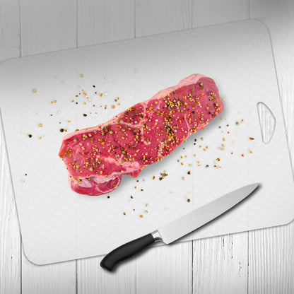 Cut N' Funnel Multi-Color Flexible Plastic Cutting Board Mats 4 Pack Made in the USA Colored Coded, BPA Free, 16” x 12”
