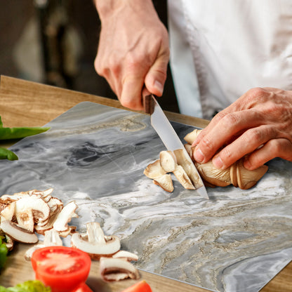 Cut N' Funnel Quartz, Designer Flexible Cutting Board Mat, 15" x 11.5", Made in the USA, Decorative, Flexible, Easy to Clean