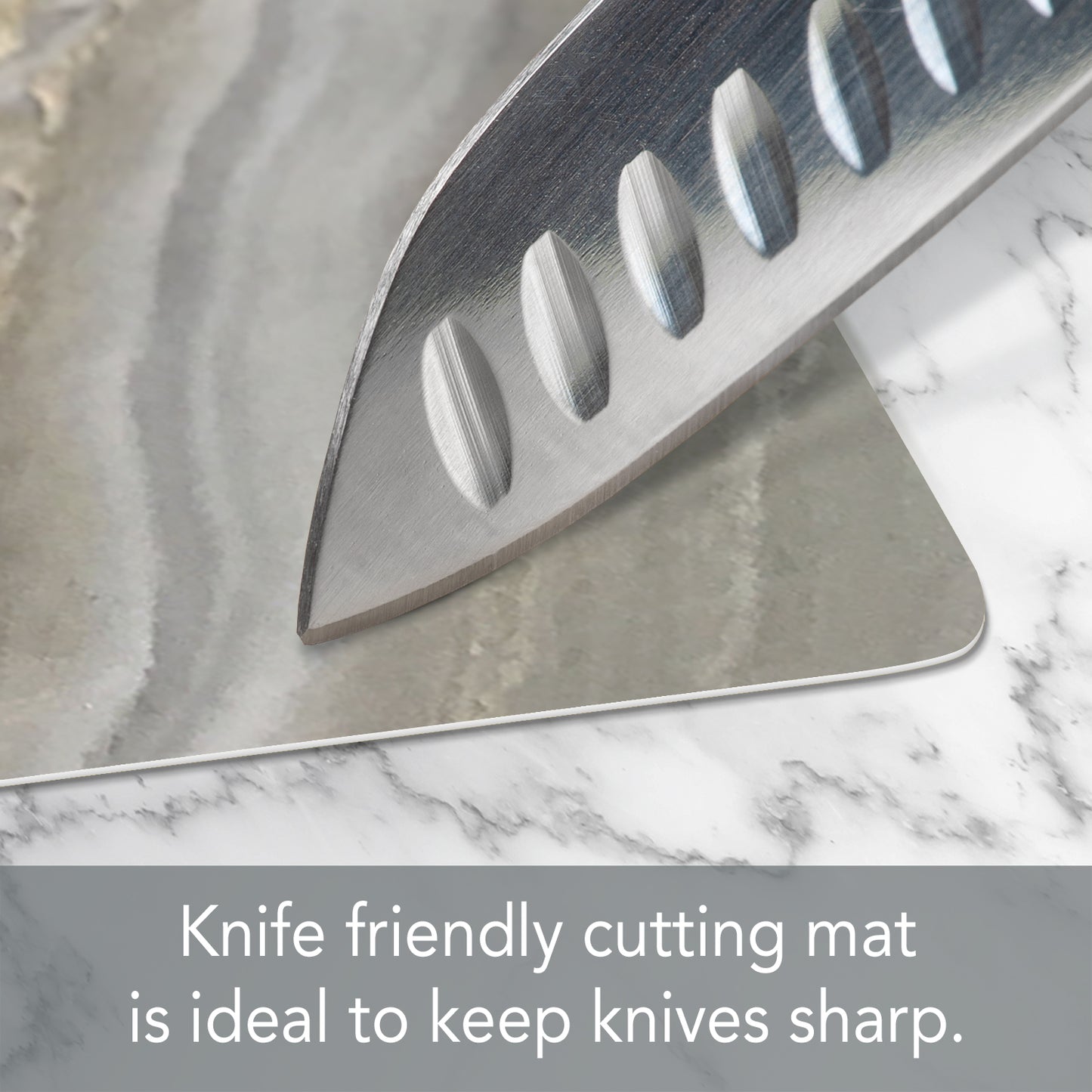 Cut N' Funnel Quartz, Designer Flexible Cutting Board Mat, 15" x 11.5", Made in the USA, Decorative, Flexible, Easy to Clean