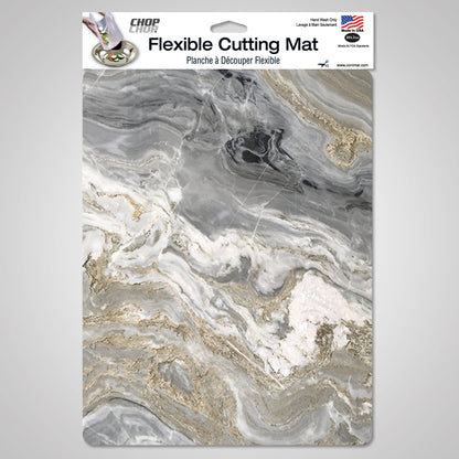Cut N' Funnel Quartz, Designer Flexible Cutting Board Mat, 15" x 11.5", Made in the USA, Decorative, Flexible, Easy to Clean