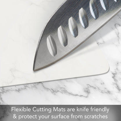 Cut N' Funnel Flexible Cutting Board Mats 1 Pack, Clear, Made in the USA of BPA Free Food Grade Plastic, 11.5” x 15”