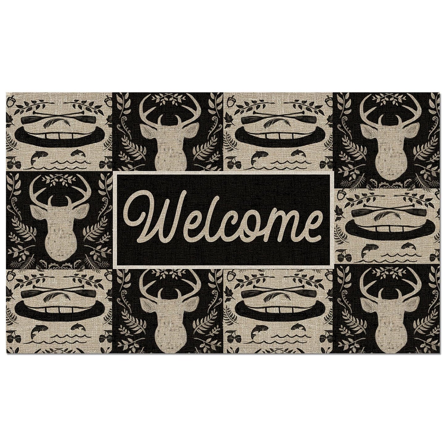 Counterart Lake Life Welcome Indoor/Outdoor Entryway Floor Mat Manufactured in the USA 29.5" by 17.75"