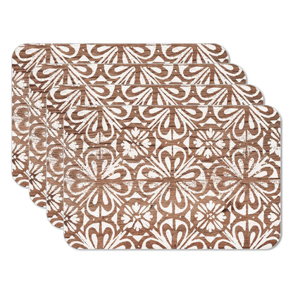 CounterArt Modern Farmhouse 4 Pack Reversible Easy Care Flexible Placemats Made in the USA