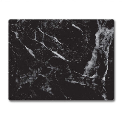 CounterArt Black Marble Design 3mm Tempered Glass Cutting Board 10” x 8” Manufactured in the USA