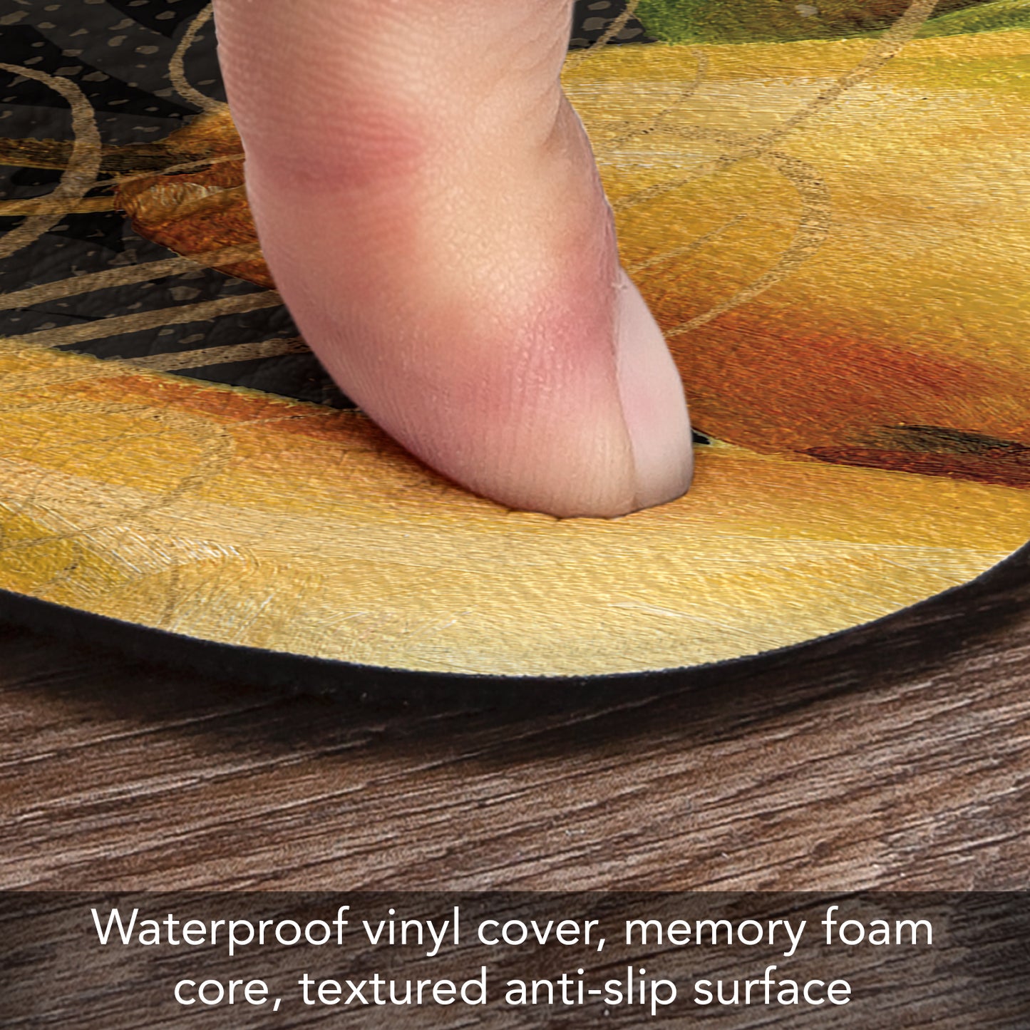 Counterart Gourmet Fruit 30” x 20” Decorative Vinyl Comfort Floor Mat, Manufactured in The USA, Waterproof, Reduces Muscle Fatigue, Easily Wipes Clean