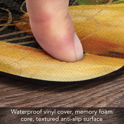 Counterart Gourmet Fruit 30” x 20” Decorative Vinyl Comfort Floor Mat, Manufactured in The USA, Waterproof, Reduces Muscle Fatigue, Easily Wipes Clean
