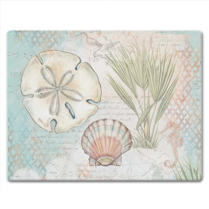 CounterArt Caribbean Seas 3mm Tempered Glass Cutting Board 10” x 8” Manufactured in the USA