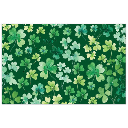 CounterArt Shamrocks 24 Premium Paper Placemats in Resealable Storage Bag Made in The USA