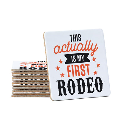 Thirstystone My First Rodeo 12-Pack Cork Back Paper Bar Coasters Made in The USA Humourous Quotes Attractive Designs