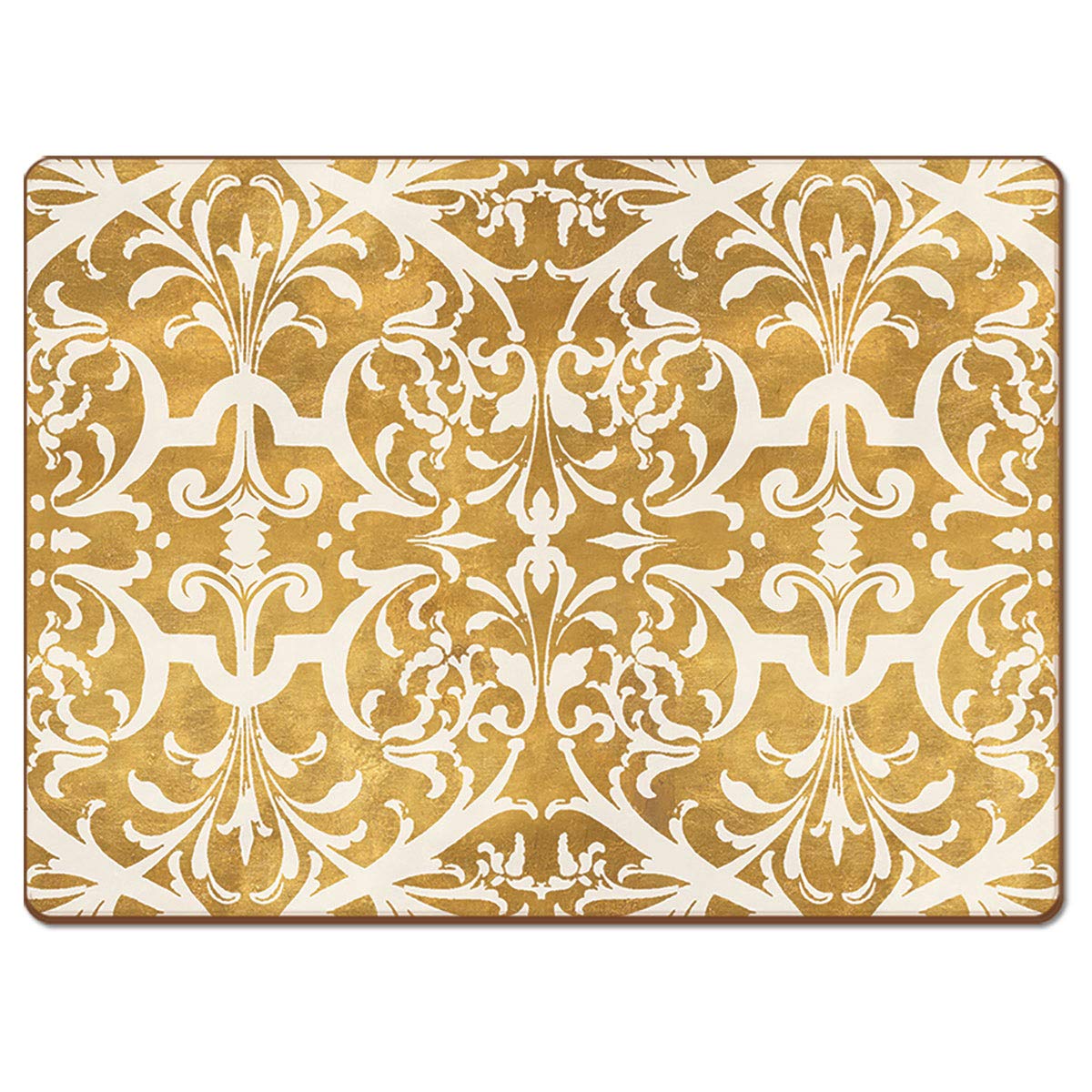 CounterArt Gilded Premium Decorative Hardboard Tabletop Placemats 4-Pack Manufactured in The USA Heat Tolerant and Easily Wipes Clean