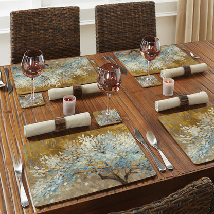 CounterArt A Thousand Lifetimes Premium Decorative Hardboard Tabletop Placemats 4-Pack Manufactured in The USA Heat Tolerant and Easily Wipes Clean