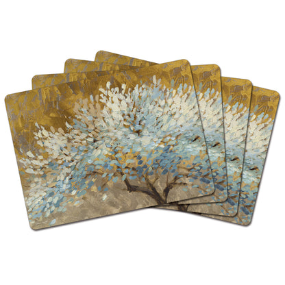 Cala Home Thousand Lifetimes Premium Decorative Hardboard Placemats 4 Pack Manufactured in the USA
