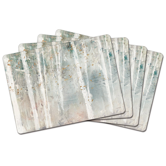 Cala Home Woodland Walk Premium Decorative Hardboard Placemats 4 Pack Manufactured in the USA