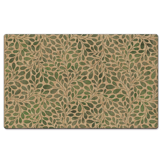 Counterart Verde Garden Decorative Indoor/Outdoor Natural Linen Look Floor Mat with Recycled Rubber Back Manufactured in The USA 29.5” x 17.75”