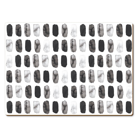 CounterArt Paint Stripes Premium Decorative Hardboard Tabletop Placemats 4-Pack Manufactured in The USA Heat Tolerant and Easily Wipes Clean