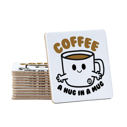 Thirstystone Coffee Hug 12-Pack Cork Back Paper Bar Coasters Made in The USA Humourous Quotes Attractive Designs