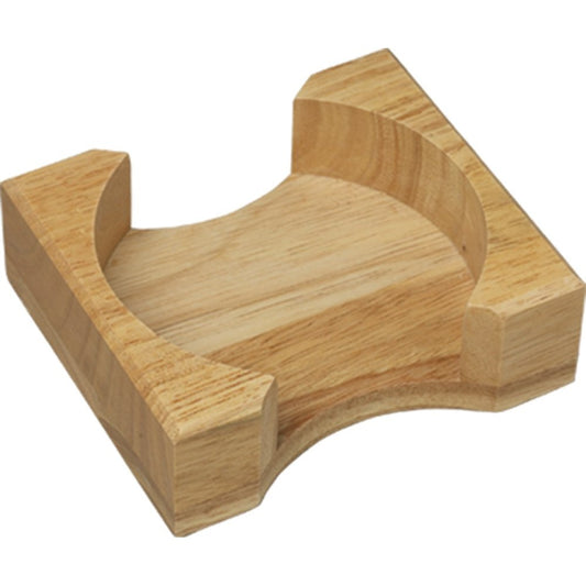 CounterArt Light Oak Round Wooden Coaster Holder Will Hold 4-4" Round Coasters