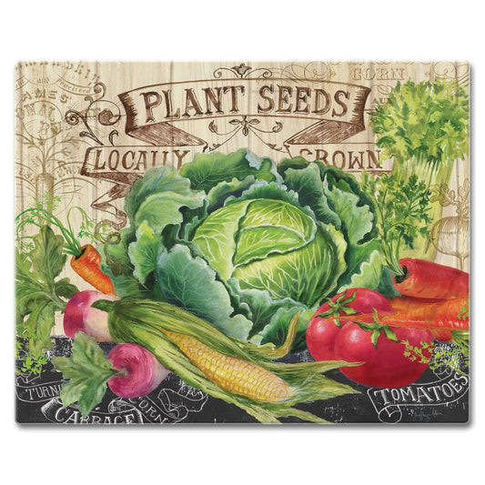 CounterArt Our Farm 3mm Tempered Glass Cutting Board 15” x 12” Manufactured in the USA