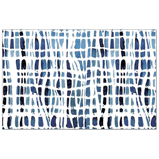 CounterArt Indigo Lines 24 Premium Paper Placemats in Resealable Poly-Bag Made in The USA 17" x 11"