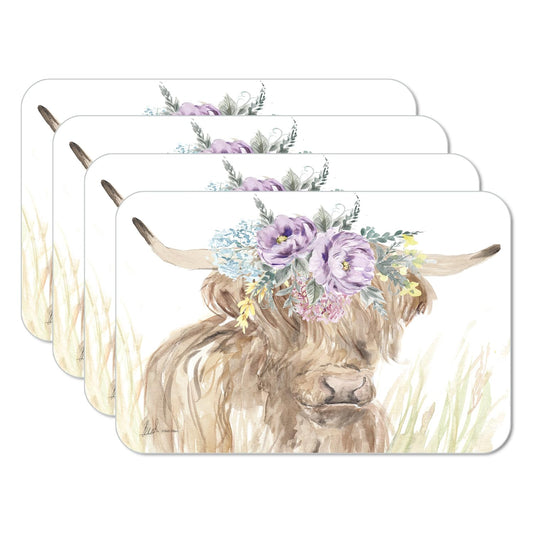 CounterArt Home on The Range 4 Pack Reversible Easy Care Flexible Placemats Made in the USA