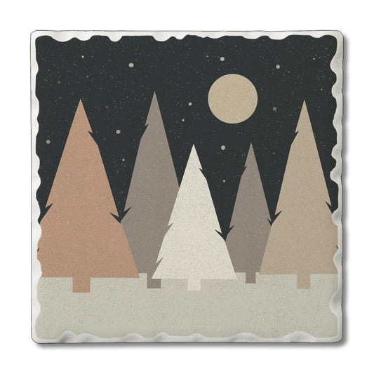 Thirstystone Holiday Trees Single Tumbled Tile Coaster Manufactured in The USA Decorative, Stylish, Craft Your Own Collection
