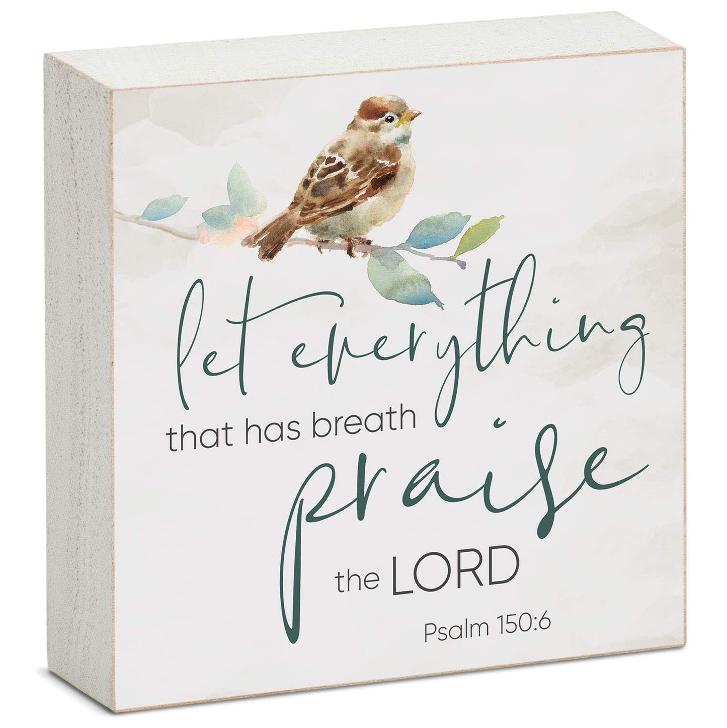 CounterArt Praise Decorative Faith Driven Wooden Home Accent Sign for Desk Mantle or Shelf Made in the USA