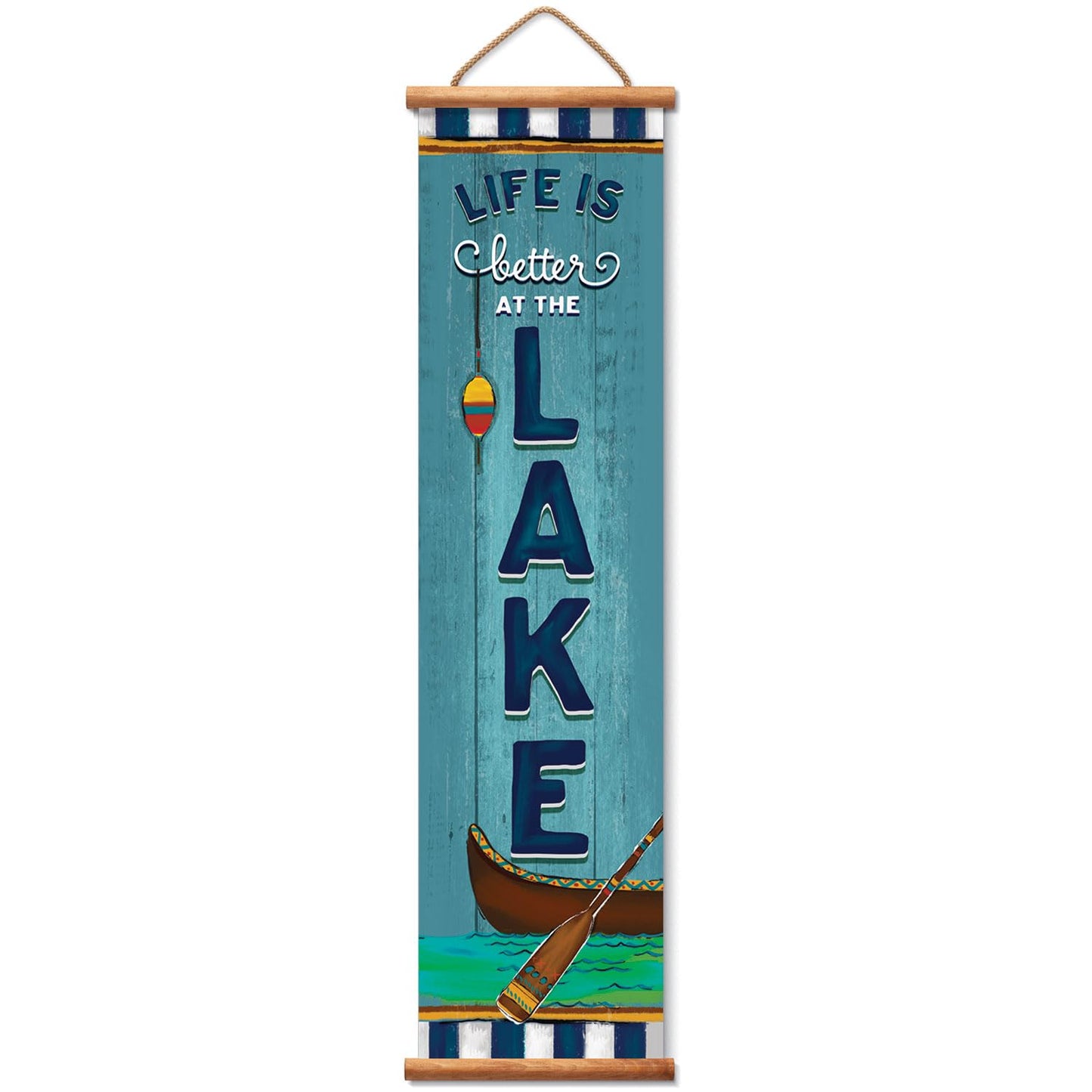 Highland Home Lake Welcome Indoor/Outdoor Vinyl Hanging Entryway Sign Made in the USA Reusable Easy Wipes Clean Easy Storage