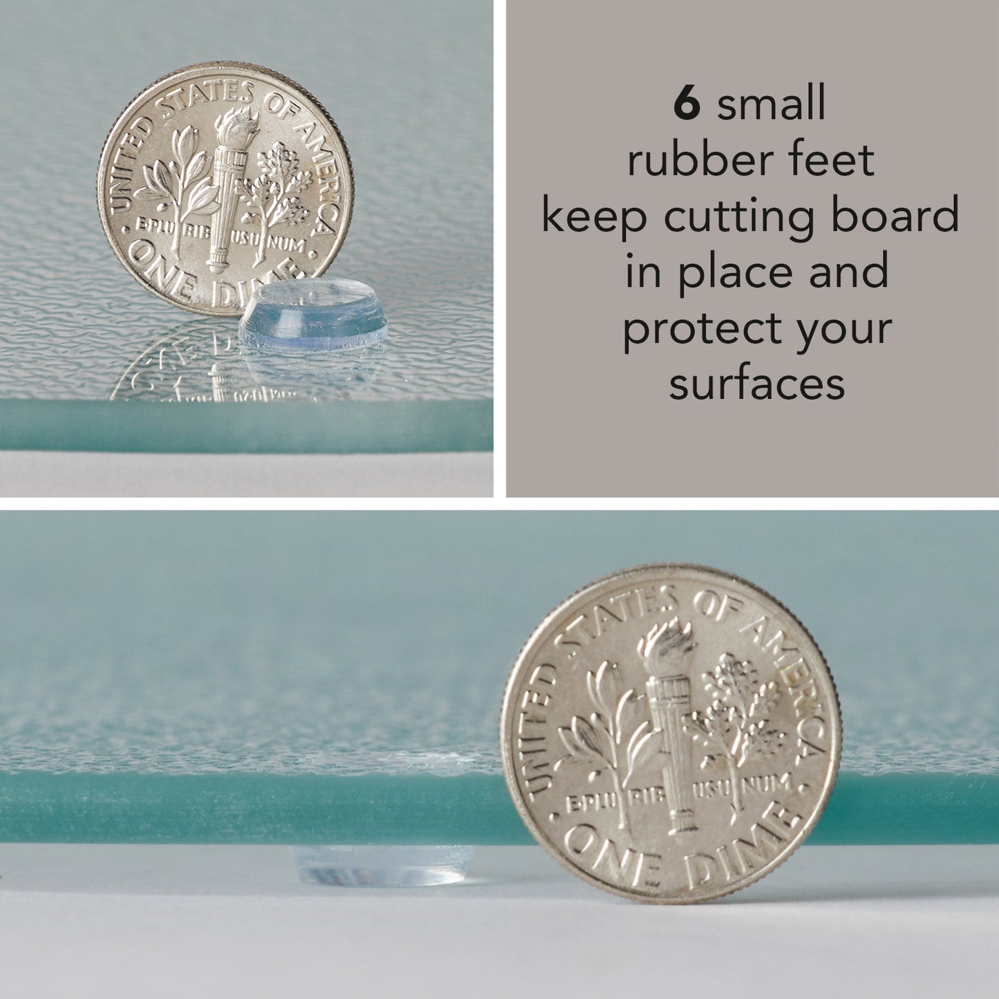 CounterArt TransparentTextured 4mm Round Tempered Glass Cutting Board 16" Round Manufactured in the USA Food Preparation Board, Cake Plate, Pizza Stand