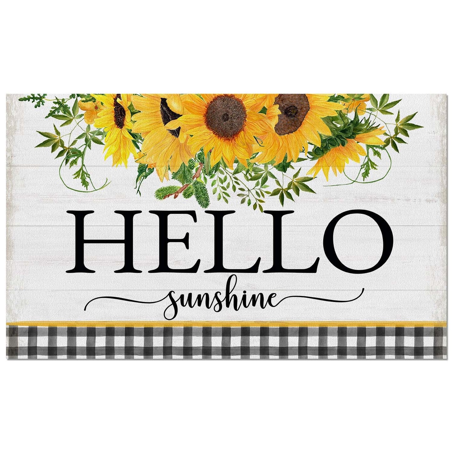 Counterart Hello Sunshine Indoor/Outdoor Entryway Floor Mat Manufactured in the USA 29.5" by 17.75"