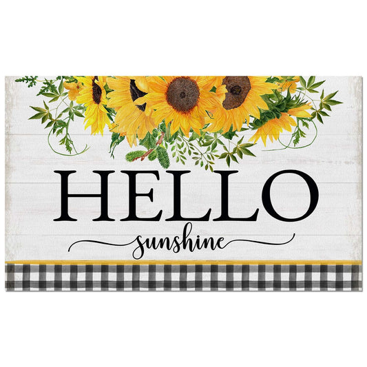 Counterart Hello Sunshine Indoor/Outdoor Entryway Floor Mat Manufactured in the USA 29.5" by 17.75"