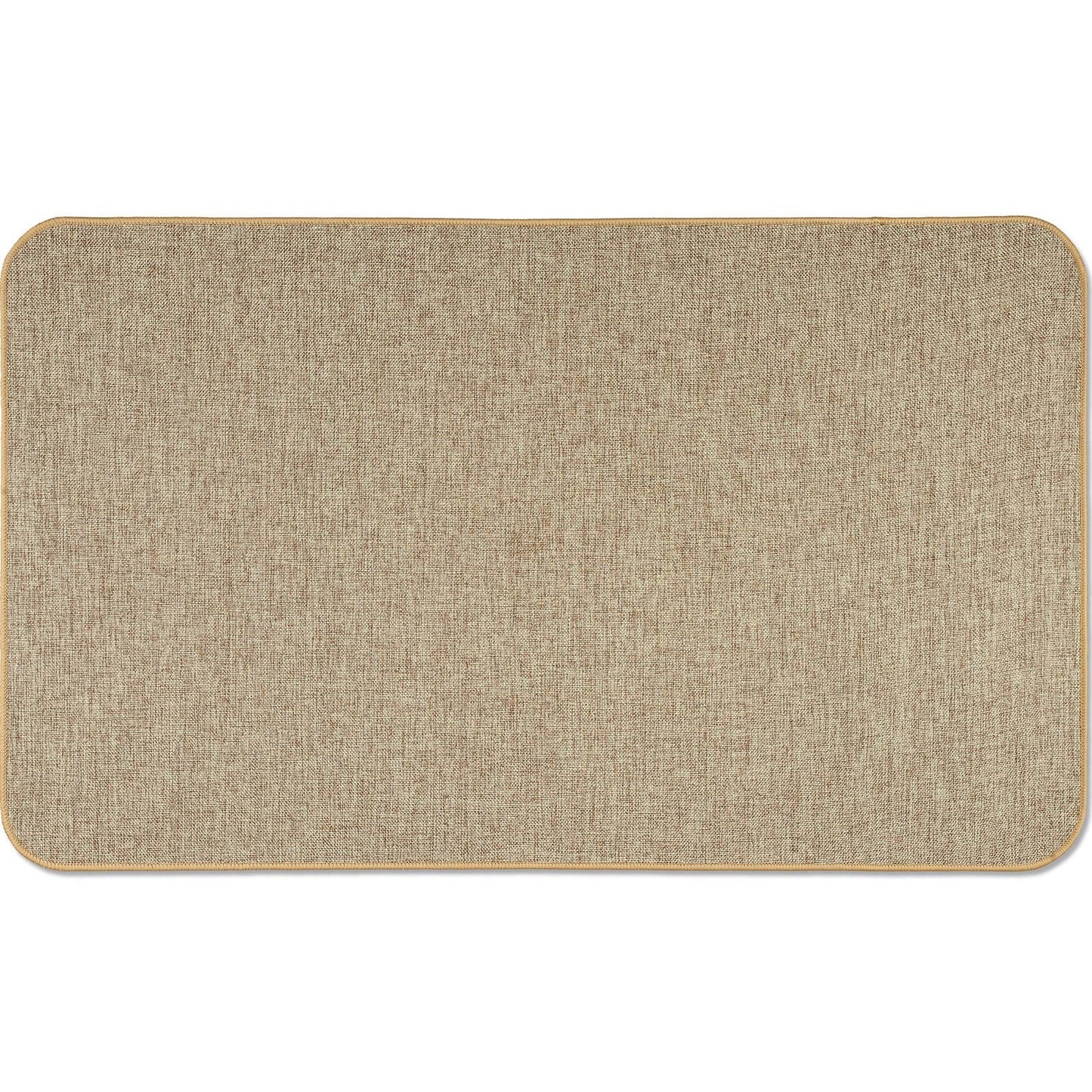 Counterart Decorative Indoor/Outdoor Natural Linen Look Floor Mat with Recycled Rubber Back Manufactured in The USA 29.5” x 17.75”