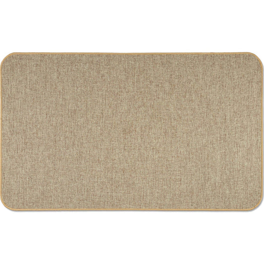 Counterart Decorative Indoor/Outdoor Natural Linen Look Floor Mat with Recycled Rubber Back Manufactured in The USA 29.5” x 17.75”