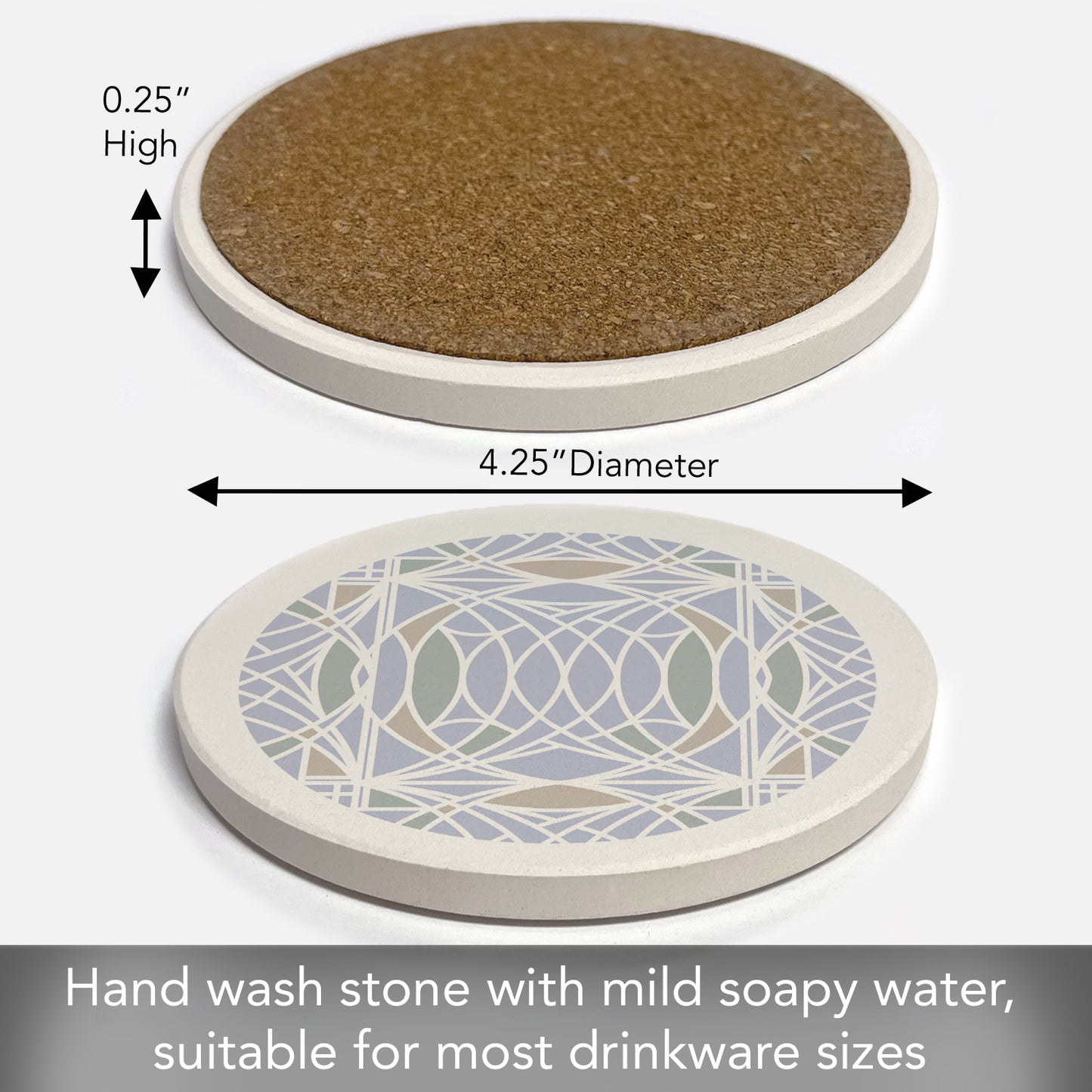 Blossom from Frank Lloyd Wright Foundation on 4 Pack Round Absorbent Stone Coasters 4" Diameter