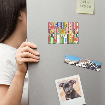 Frank Lloyd Wright's Saguaro Decorative Magnet Manufactured in the USA 3.5” x 2.5”