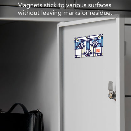 Frank Lloyd Wright Waterlilies Decorative Magnet Manufactured in the USA 3.5” x 2.5”