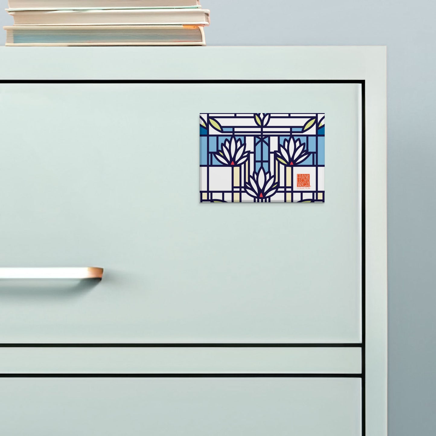 Frank Lloyd Wright Waterlilies Decorative Magnet Manufactured in the USA 3.5” x 2.5”