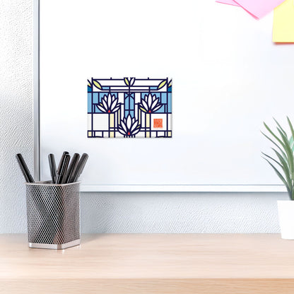 Frank Lloyd Wright Waterlilies Decorative Magnet Manufactured in the USA 3.5” x 2.5”