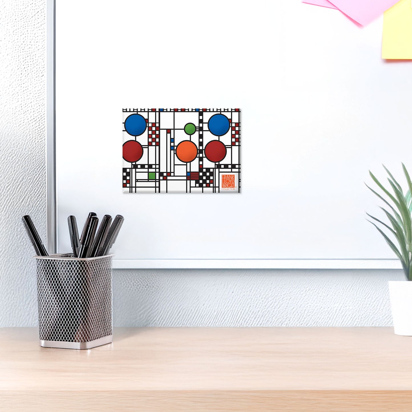 Coonley Playhouse Window Decorative Magnet Architectural Design by FLW Manufactured in The USA 3.5” x 2.5”