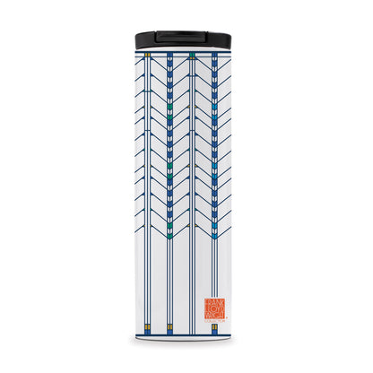 Frank Lloyd Wright's Ennis House on 17 Ounce Insulated Stainless Steel Tumbler Manufactured in the USA