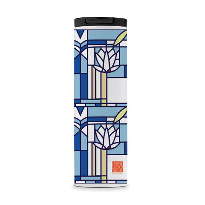 Frank Lloyd Wright's Waterlilies on 17 Ounce Insulated Stainless Steel Tumbler Manufactured in the USA