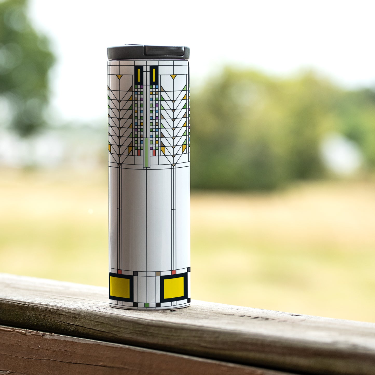 Highland Home Tree of Life Design by F.L.W. Foundation on 17 Ounce Double Wall Insulated Stainless Steel Tumbler Manufactured in the USA