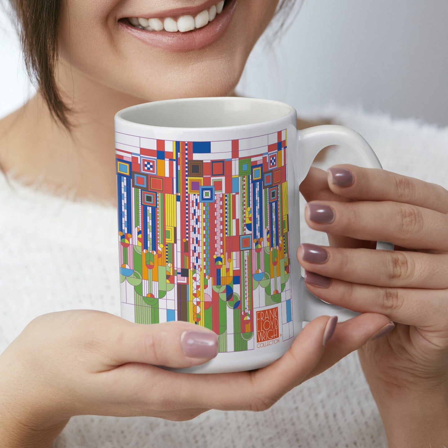 Highland Home Saguaro Forms by Frank Lloyd Wright 15 oz. Ceramic Mug Manufactured in the USA Dishwasher Safe Microwave Safe
