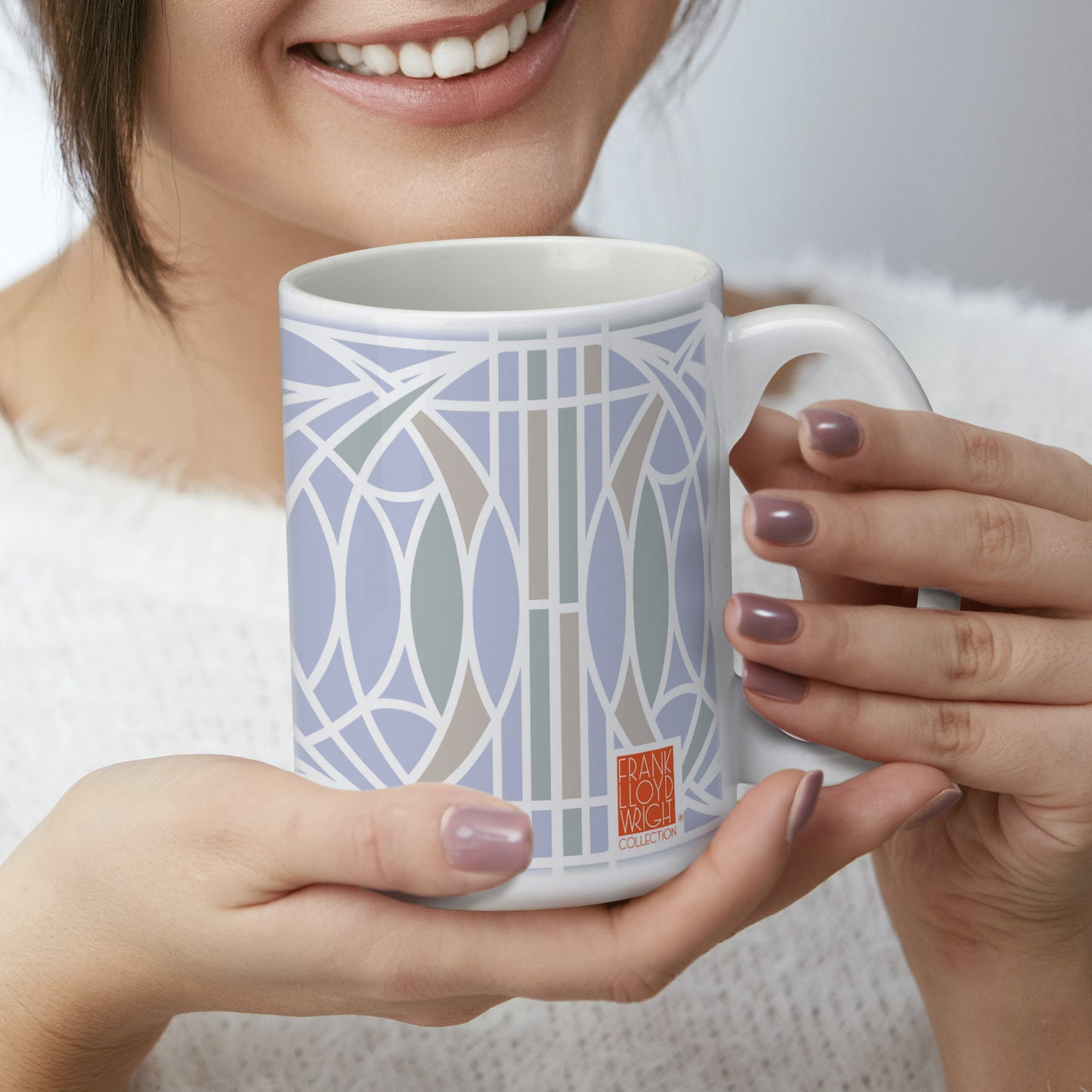 Highland Home Blossom Design by Frank Lloyd Wright 15 oz. Ceramic Mug Manufactured in the USA Dishwasher Safe Microwave Safe