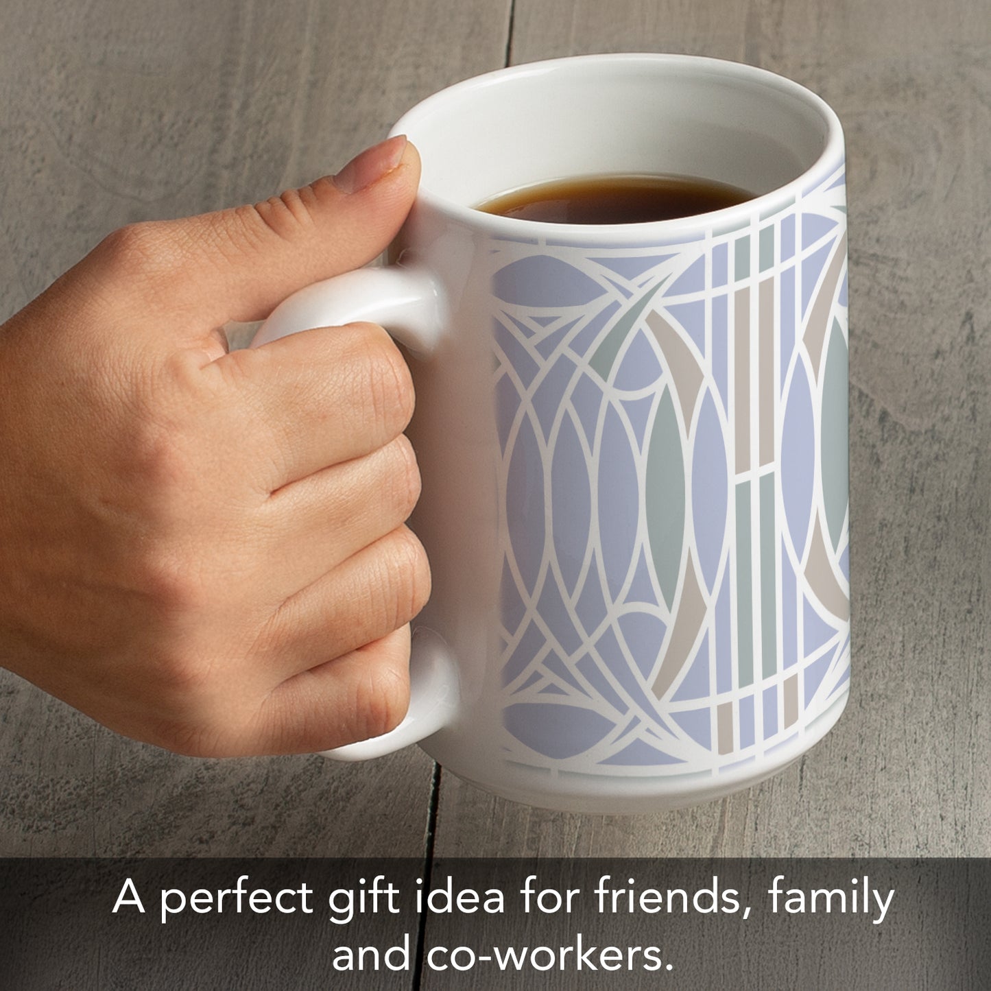 Highland Home Blossom Design by Frank Lloyd Wright 15 oz. Ceramic Mug Manufactured in the USA Dishwasher Safe Microwave Safe