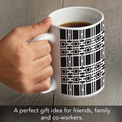 Highland Home Midway Gardens Wall Pattern by Frank Lloyd Wright 15 oz. Ceramic Mug Manufactured in the USA Dishwasher Safe Microwave Safe