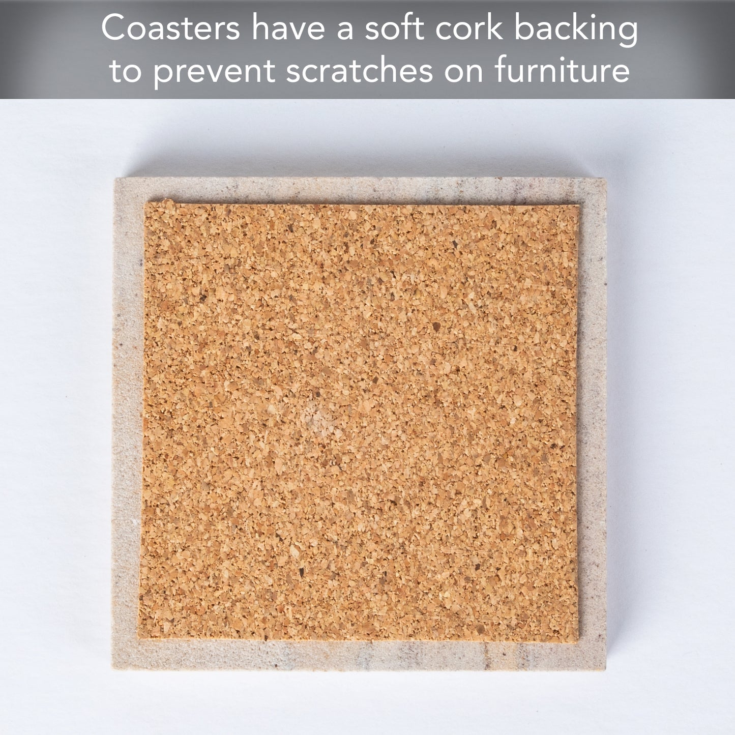 Thirstystone Rainbow Natural Sandstone Coaster 4-Pack Attractive, Absorbent, Easily Wipes Clean