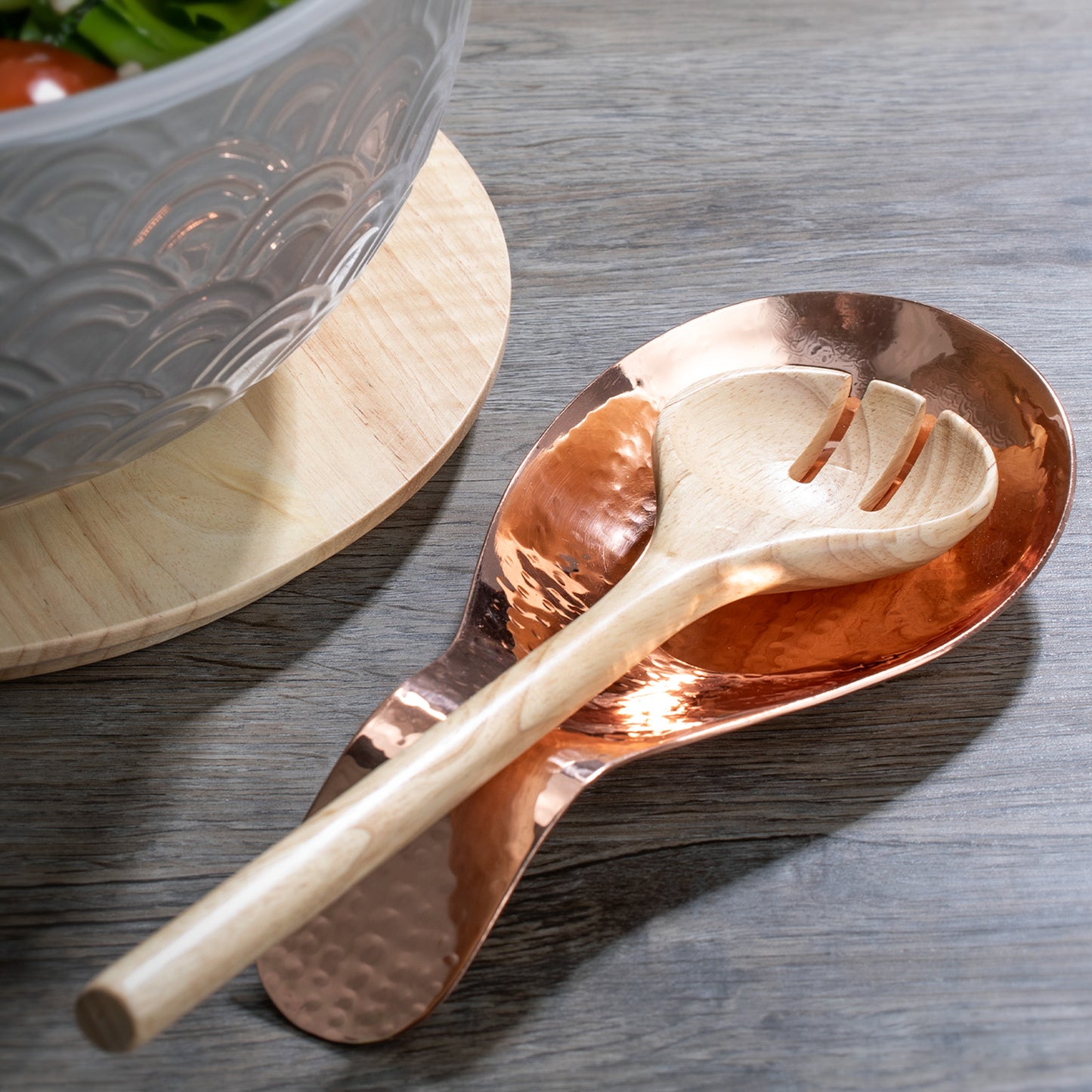 Thirstystone Large Hammered Stainless Steel Penny Copper Colored Spoon Rest. Measures 9.75” x 4.25” Large Enough for Ladels