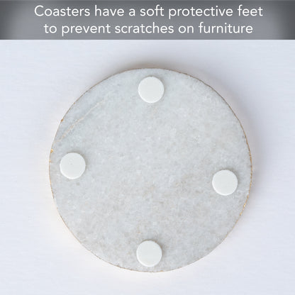 Thirstystone Marble Coasters, 4" x 4" x 1.5", round